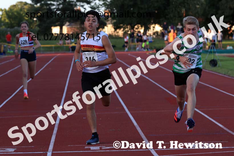 200 metres, 2024 NEGP 6, Monkton Stadium,  Wednesday, August 14th.  Photo: David T. Hewitson/Sports for All Pics